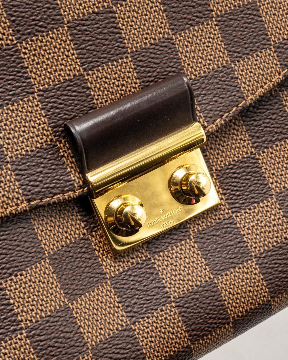AAA Replica Louis Vuitton LV CROISETTE DAMIER EBENE GHW