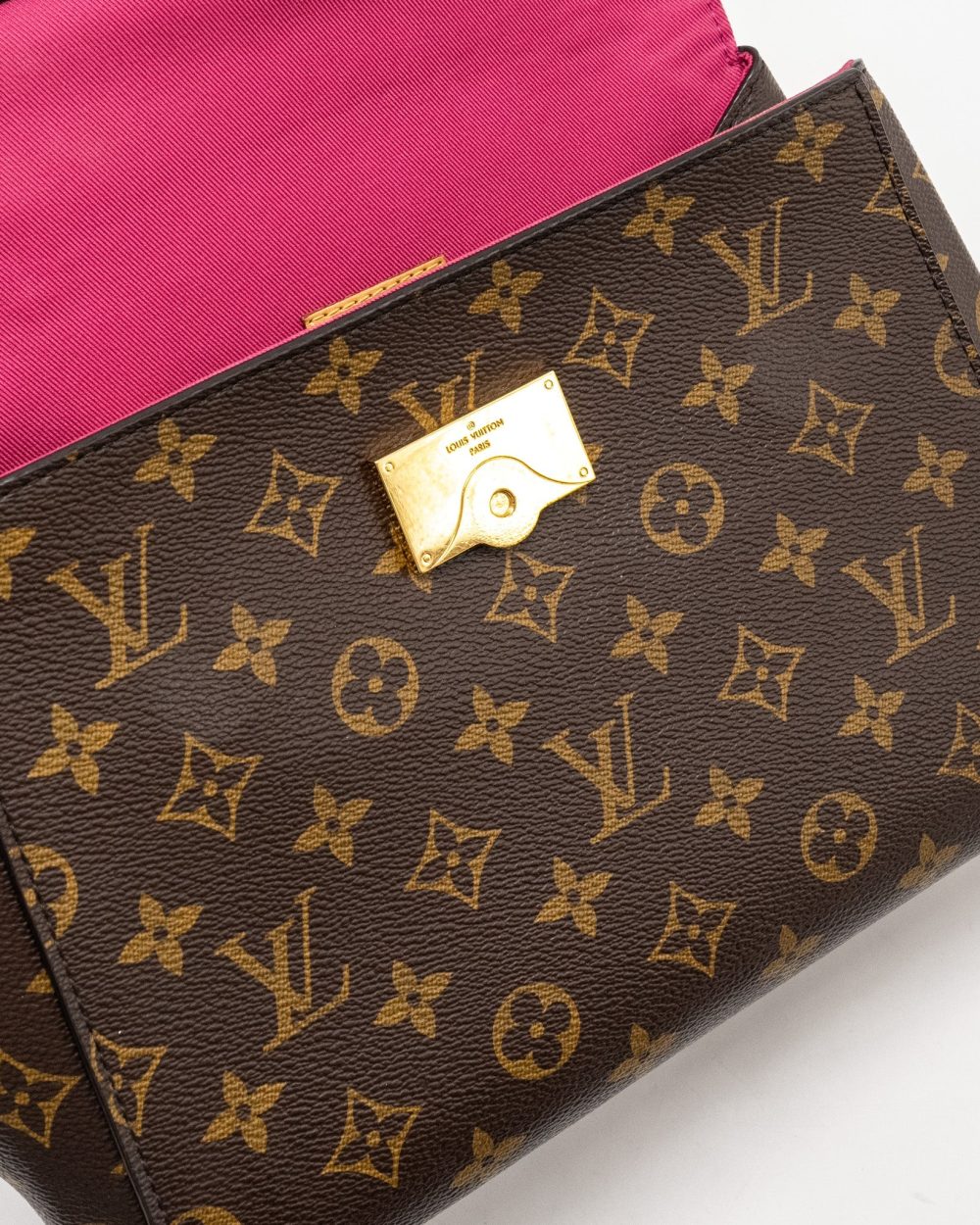 AAA Replica Louis Vuitton LV CLUNY BB MONOGRAM CANVAS WITH PINK STRAP GHW
