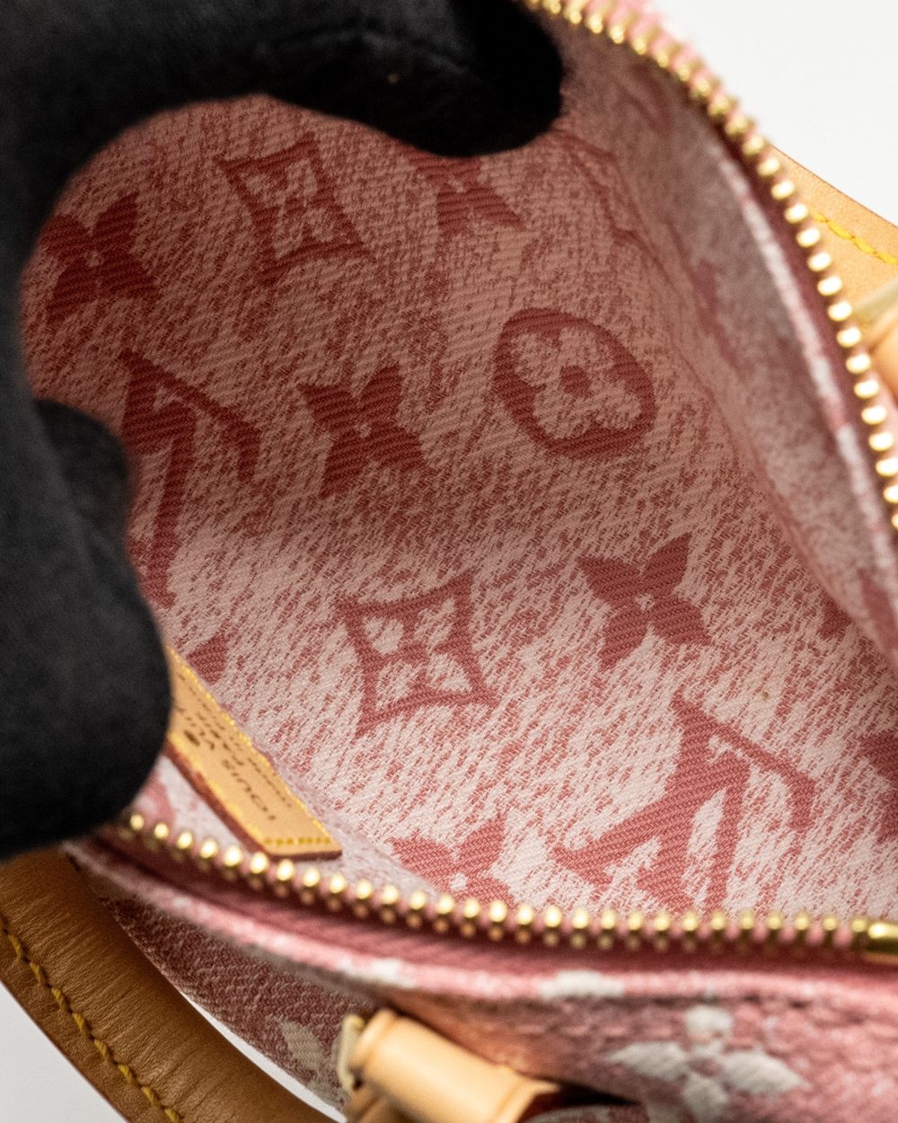AAA Replica Louis Vuitton LV NANO SPEEDY MONOGRAM JACQUARD DENIM ROSE GHW