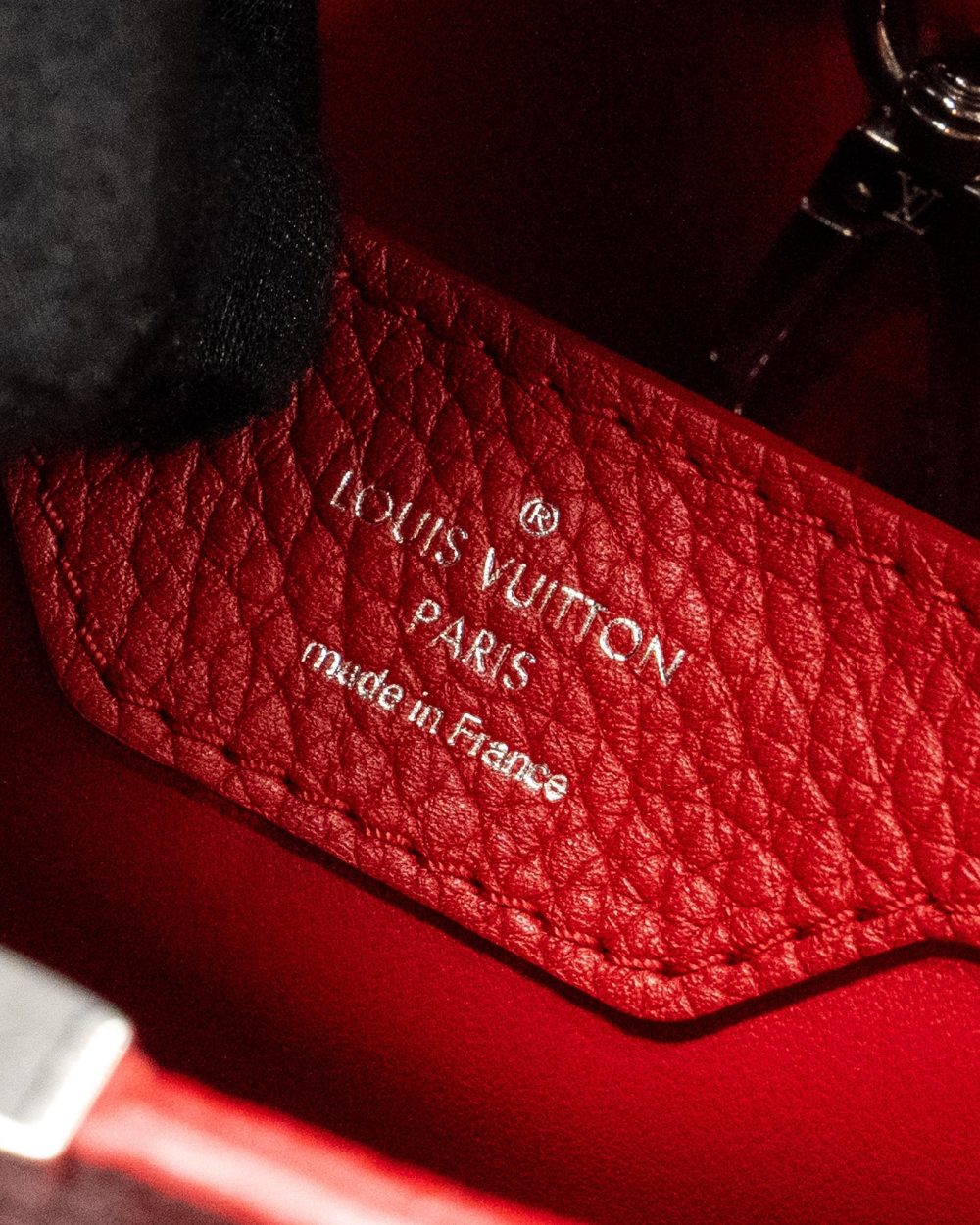 AAA Replica Louis Vuitton LV CAPUCINE BB TAURILLON RED SHW